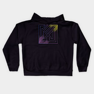 Abstract purple art modern geometric Kids Hoodie